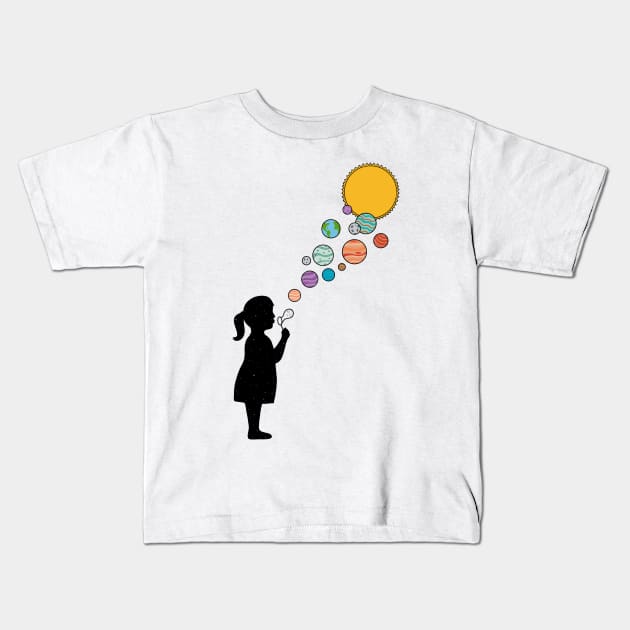 Planets bubbles Kids T-Shirt by coffeeman